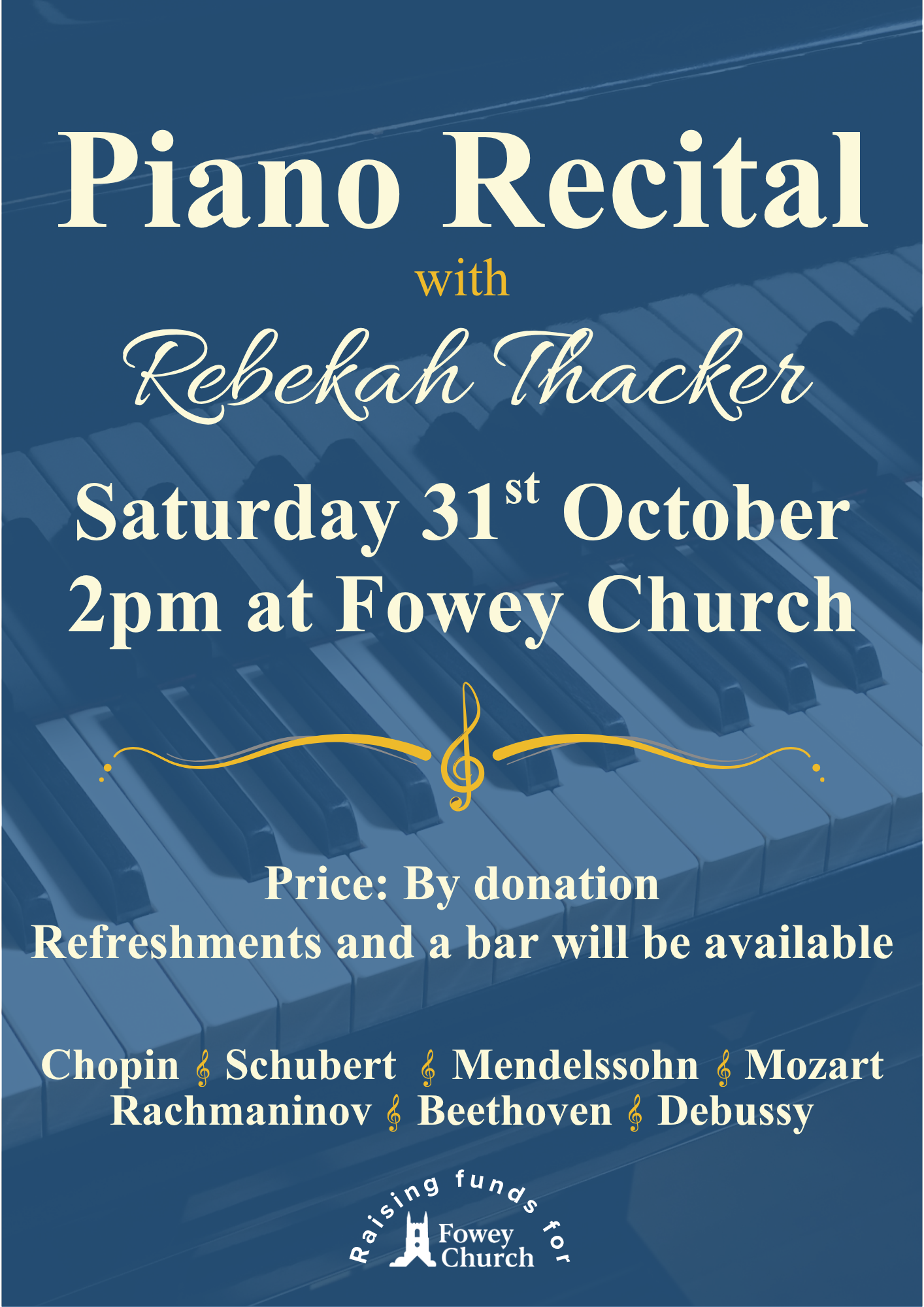 Piano recital at Fowey Church